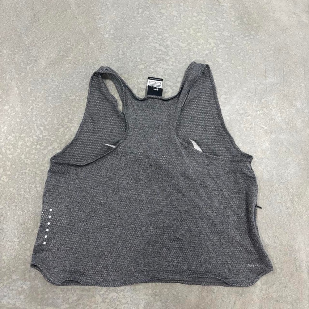 Nike Dri-FIT Gray Tank Top with White Swoosh Women's Size M - Picture 3 of 4